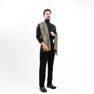 Black Mulberry Silk Stole - Sophisticated Luxury Gift