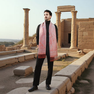 Luxury Red Mulberry Silk Stole - Perfect Elegant Gift