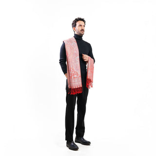 Luxury Red Mulberry Silk Stole - Perfect Elegant Gift