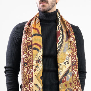 Elegant Beige Jamavar Stole - Traditional Heritage Gift