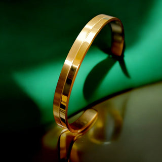 Dual Finish Cuff Bracelet - Style Meets Sophistication