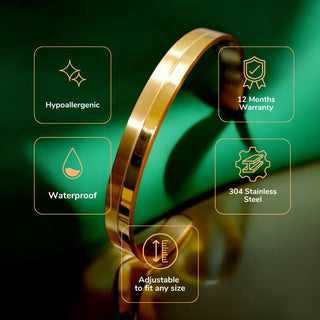 Dual Finish Cuff Bracelet - Style Meets Sophistication
