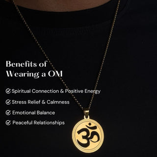 Gold Om Pendant - Spiritual Gift For Your Loved Ones