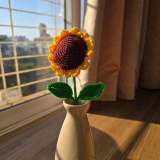 Handmade Crochet Sunflower: Eternal Floral Gift