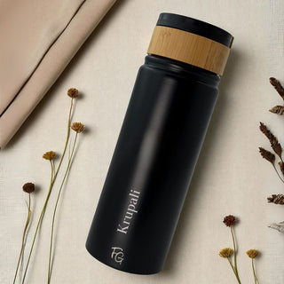 Personalised Bamboo Sip Bottle: Custom Engraved Hydration Gift - Foundation Gift