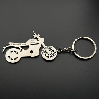 Custom Personalised Bike Keychain with Name & Number