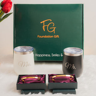 Everyday Mr & Mrs Combo – Bracelet + Tumblers Gift Set