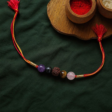 5 Natural Stone Rakhi