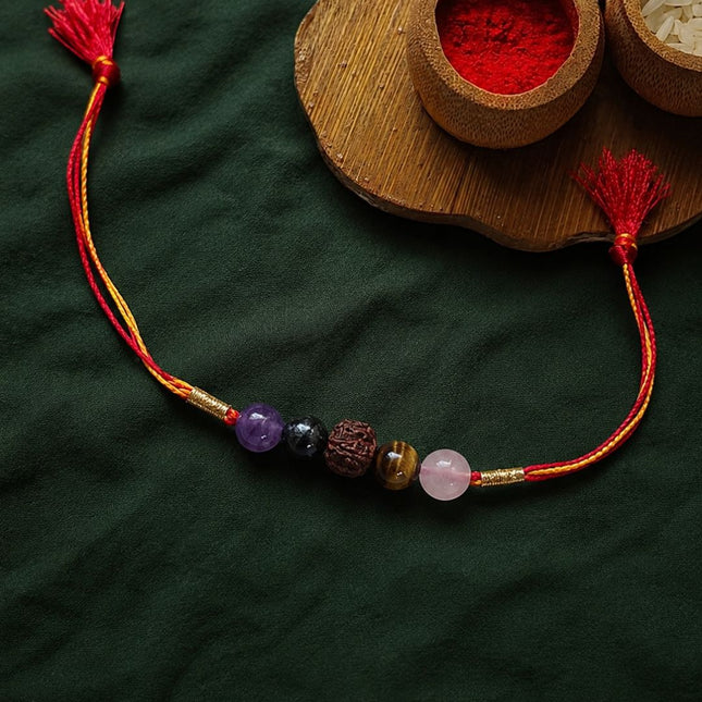 5 Natural Stone Rakhi
