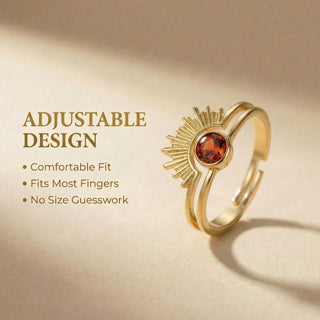 Radiant Halo Birthstone Ring