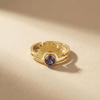 Radiant Halo Birthstone Ring