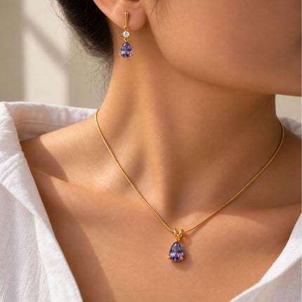 Facet Cut Birthstone Jewellery Set