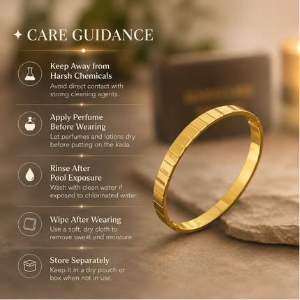 Alpha Line Kada - Best Gold Kada For Men