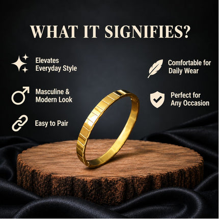 Alpha Line Kada - Best Gold Kada For Men