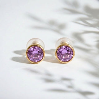 Birthstone Stud Earrings- Best Birthday Gift For Her