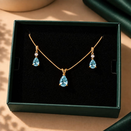 Facet Cut Birthstone Jewellery Set