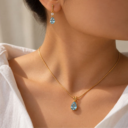 Facet Cut Birthstone Jewellery Set