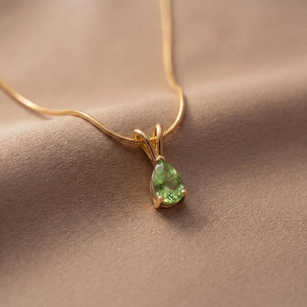 Facet Cut Birthstone Necklace
