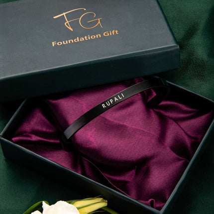 Personalised Women's Bracelet - Custom Engraved Gift for Her
