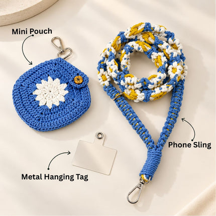 Crochet Phone Sling with Pouch