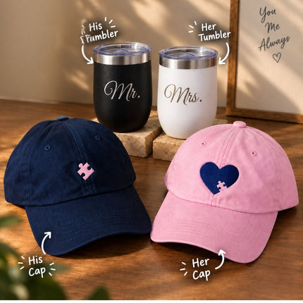 Made to Match Couple Gift Set – Caps & Tumblers