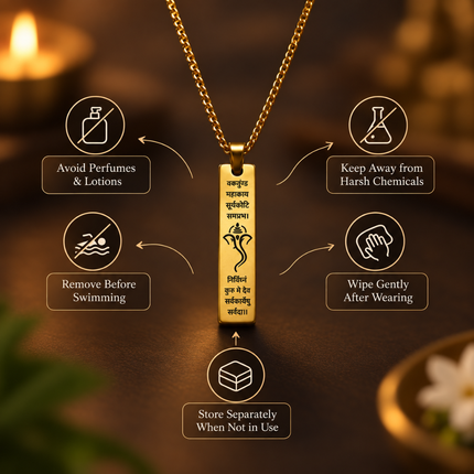 Ganpati Bappa Shlok Necklace - Special Spiritual Gift
