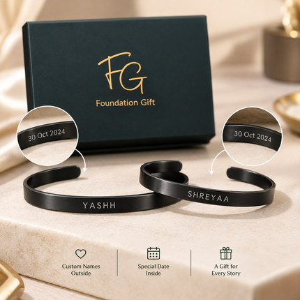 Couple Black Bracelet – Classic Combo