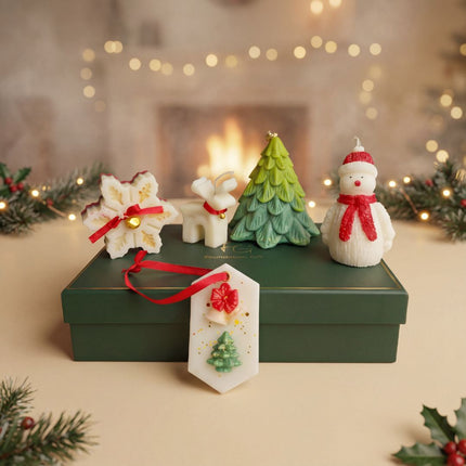Scented Soy Wax Candles & Bar - Christmas Collection
