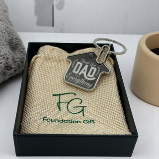 Thank You Dad House Keychain