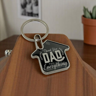 Thank You Dad House Keychain