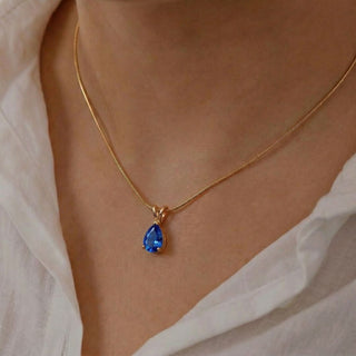 Facet Cut Birthstone Necklace