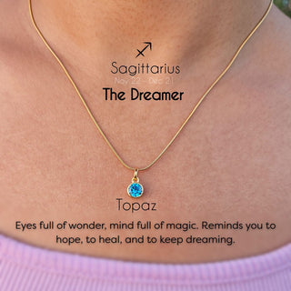 Zodiac Birthstone Necklace