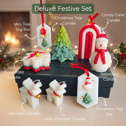 Scented Soy Wax Candles & Bar - Christmas Collection