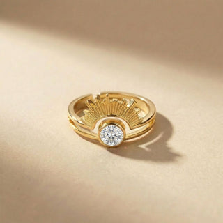 Radiant Halo Birthstone Ring