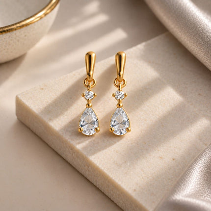 Facet Cut Birthstone Earrings