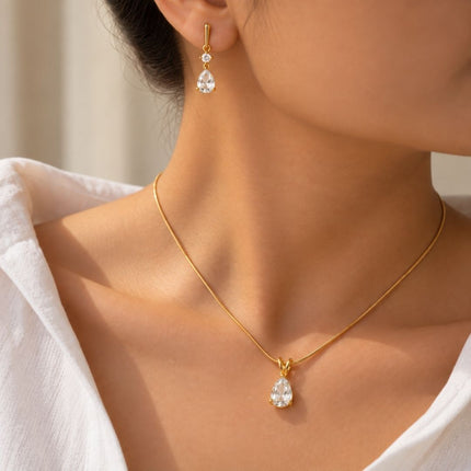 Facet Cut Birthstone Jewellery Set