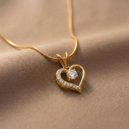 Lustre Heart Birthstone Necklace