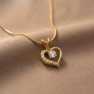 Lustre Heart Birthstone Necklace