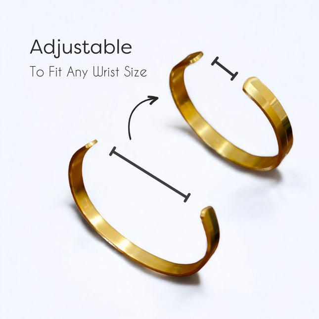 Dual Finish Cuff Bracelet - Style Meets Sophistication