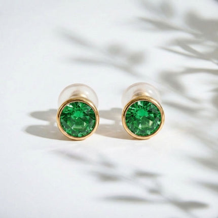 Birthstone Stud Earrings- Best Birthday Gift For Her