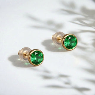 Birthstone Stud Earrings- Best Birthday Gift For Her