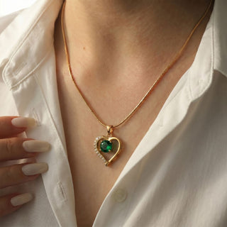 Lustre Heart Birthstone Necklace