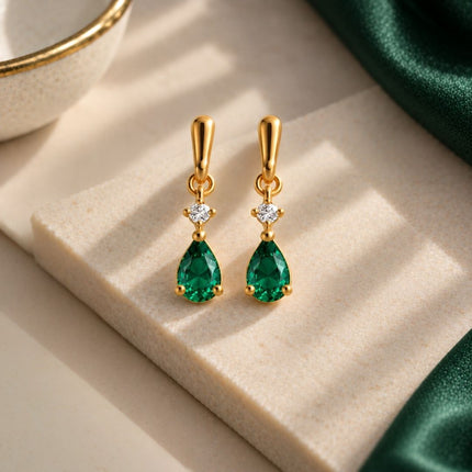 Facet Cut Birthstone Earrings