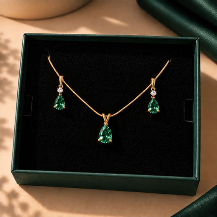 Facet Cut Birthstone Jewellery Set