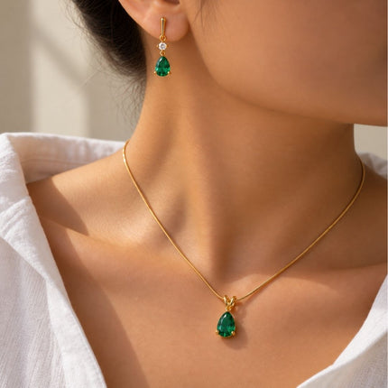 Facet Cut Birthstone Jewellery Set