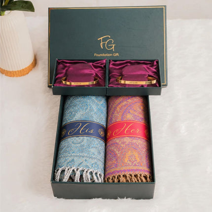 The Classic Couple Luxe Set – Stoles + Personalised Bracelets