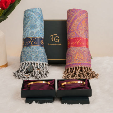 The Classic Couple Luxe Set – Stoles + Personalised Bracelets