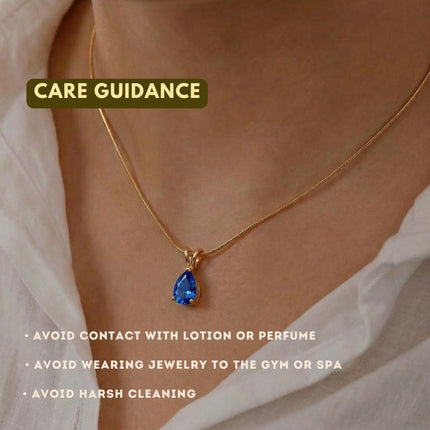 Facet Cut Birthstone Necklace