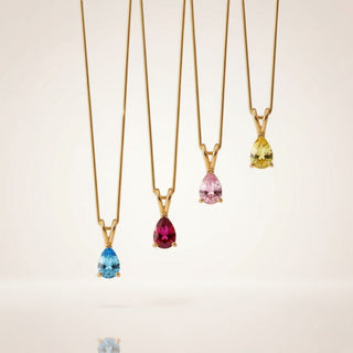 Facet Cut Birthstone Necklace