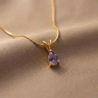Facet Cut Birthstone Necklace